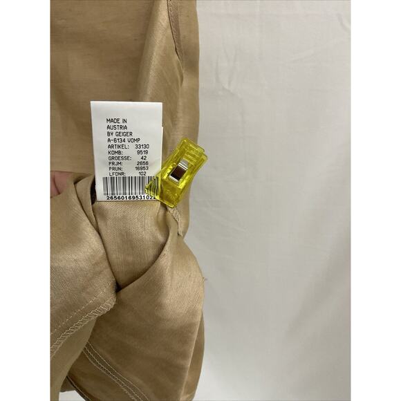 Geiger Austria Linen /Silk Blend Embroidered Shirt Sz 42, Hidden Zipper, New - Picture 11 of 11